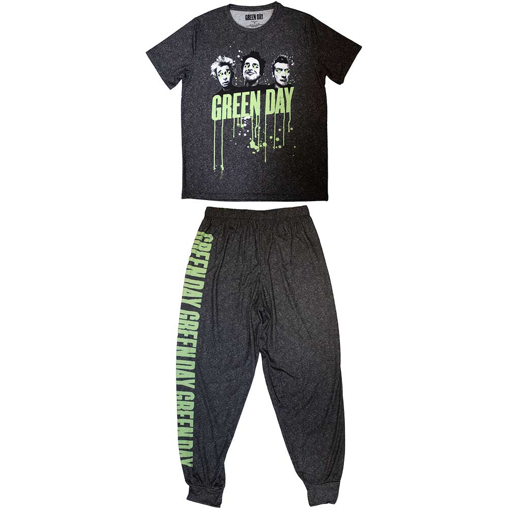 Green Day Unisex Pyjamas: Drips (Black)