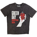 Green Day Unisex Stone Wash T-Shirt: American Idiot (Charcoal Grey)