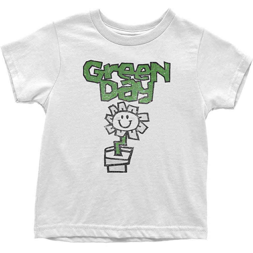 Green Day Kids Toddler T-Shirt: Flower Pot (White)