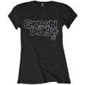 Green Day Ladies T-Shirt: Flower Pot (Black) (Embellished)