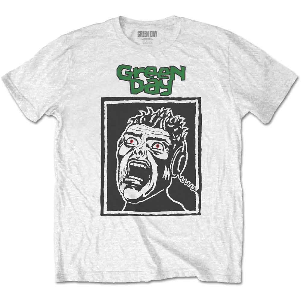 Green Day Unisex T-Shirt: Scream (White)