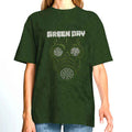 Green Day Unisex T-Shirt: Gas Mask (Khaki Green) (Wash Collection)