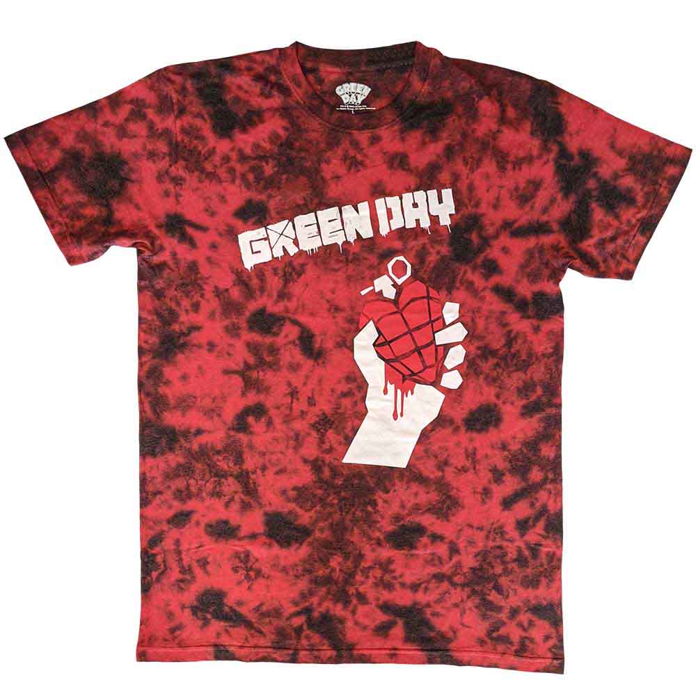 Green Day Unisex T-Shirt: American Idiot (Red) (Wash Collection)