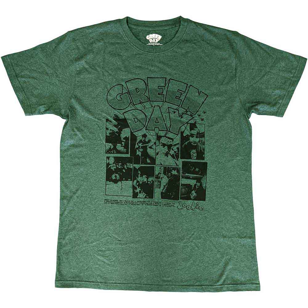 Green Day Unisex T-Shirt: Dookie Frames (Green)