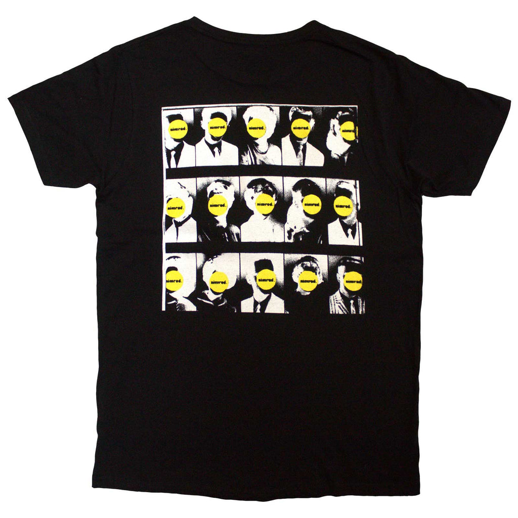 Green Day Unisex T-Shirt: Nimrod Pocket Mugshots (Black) (Back Print)
