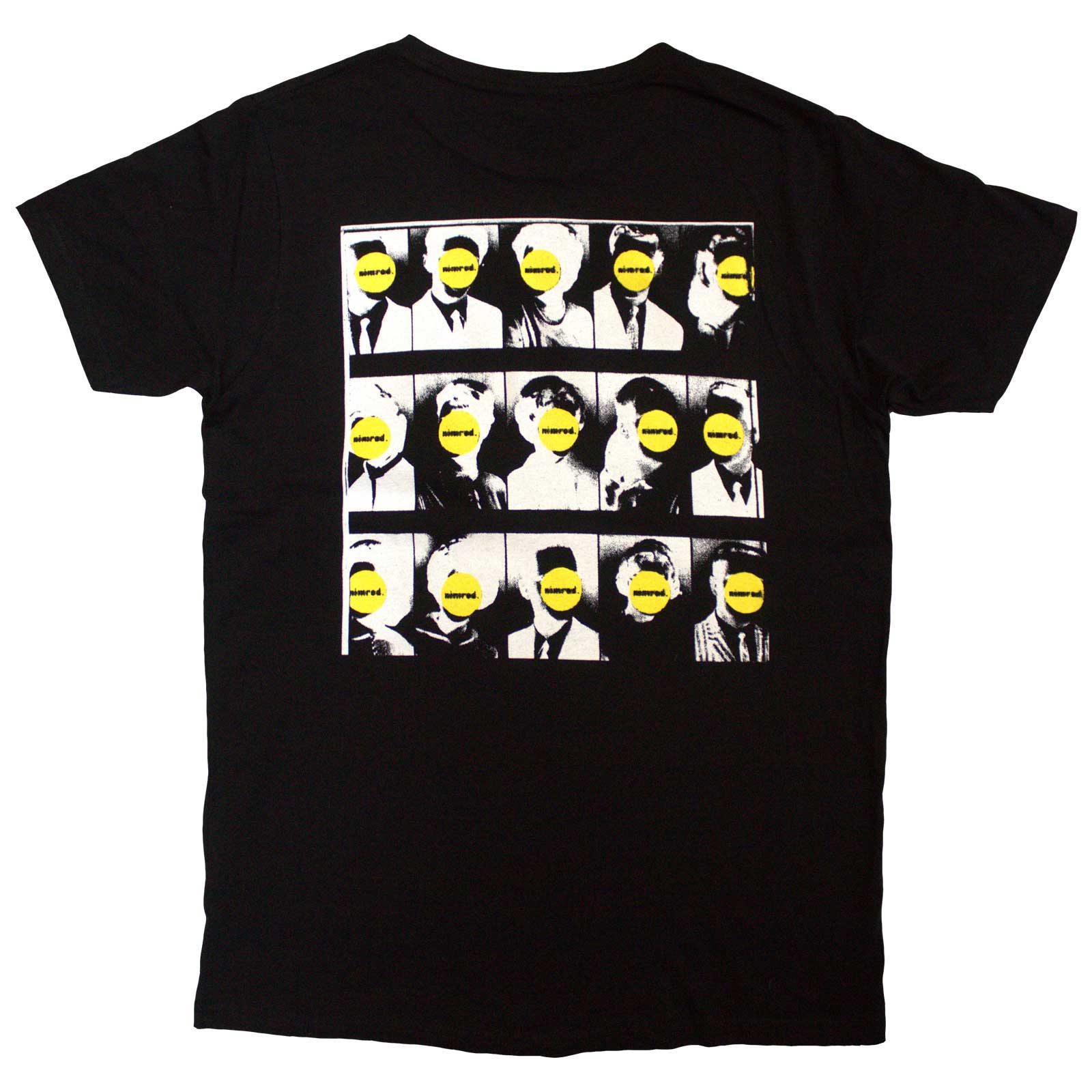 Green Day Unisex T-Shirt: Nimrod Pocket Mugshots (Black) (Back Print)