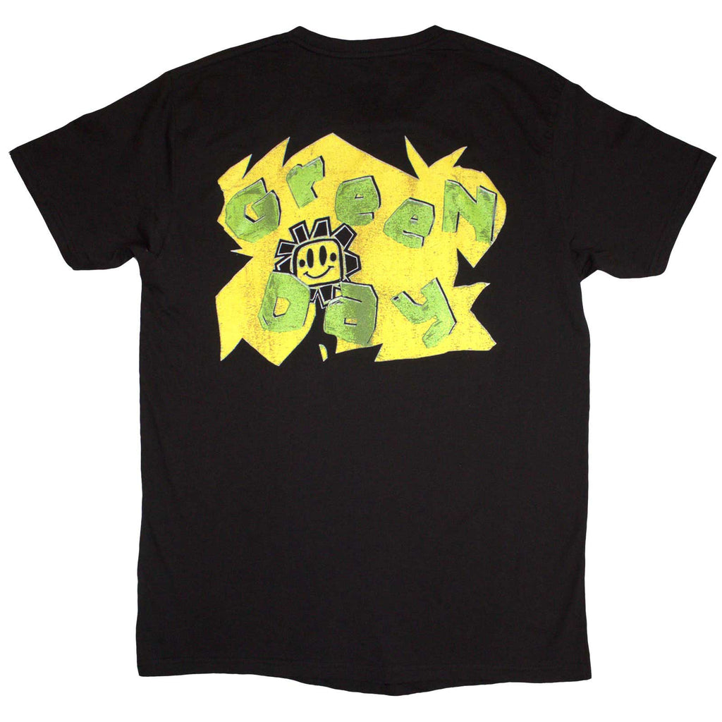 Green Day Unisex T-Shirt: Psychedelic Kerplunk (Black) (Back Print)