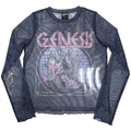 Genesis Ladies Long Sleeve Mesh Crop Top: Bird Hand (Navy Blue)