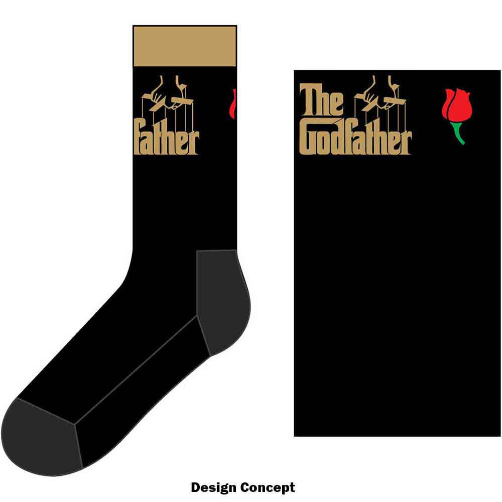 The Godfather Unisex Ankle Socks: Logo Gold (Black) (UK Size 7 - 11)