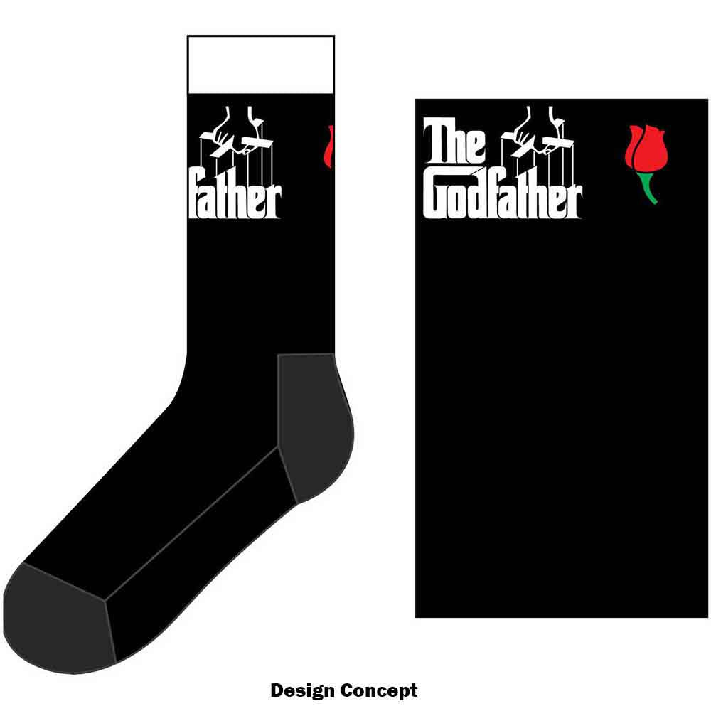 The Godfather Unisex Ankle Socks: Logo White (Black) (UK Size 7 - 11)