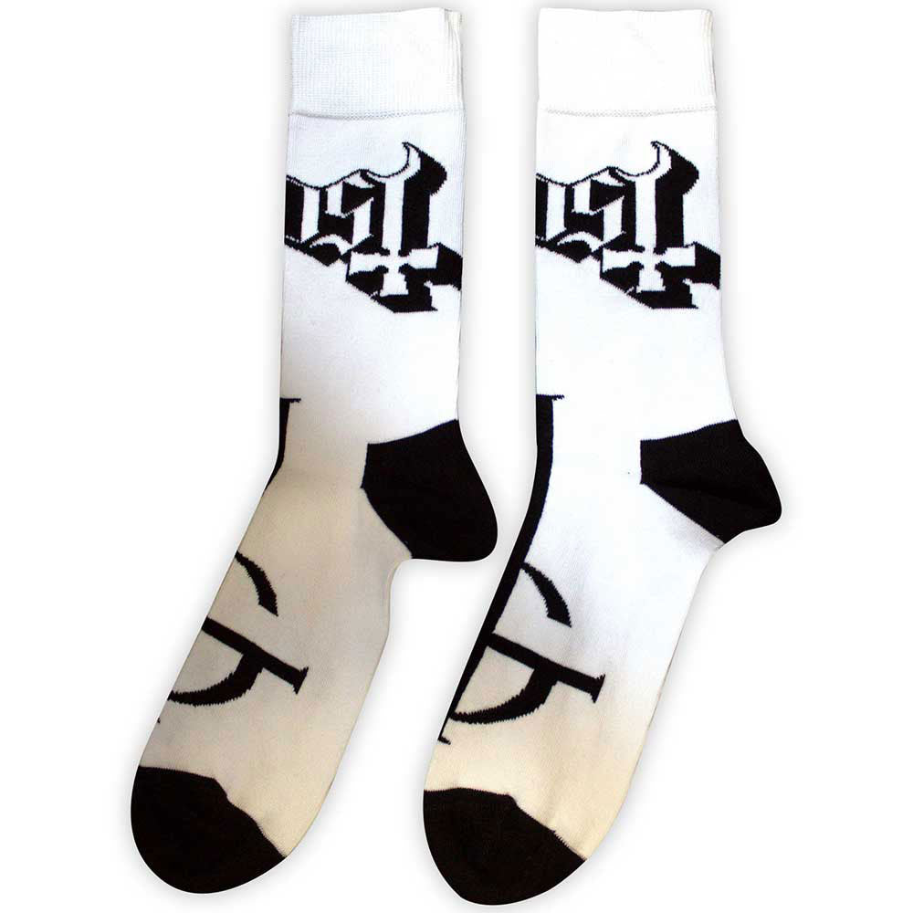 Ghost Unisex Ankle Socks: Symbol Mono (White) (UK Size 4 - 7)