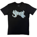 Ghost Unisex T-Shirt: Blue/Grey Keyline Logo (Black)