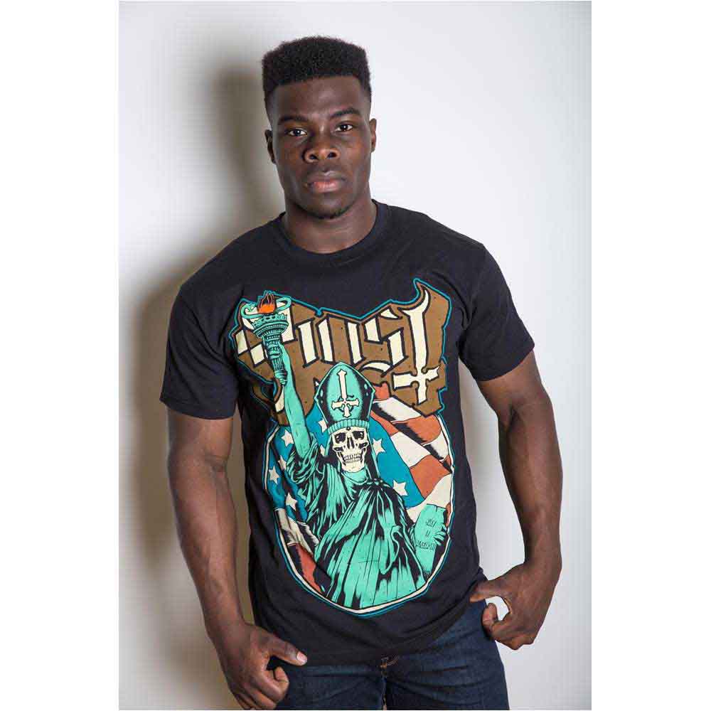 Ghost Unisex T-Shirt: Statue of Liberty (Black)