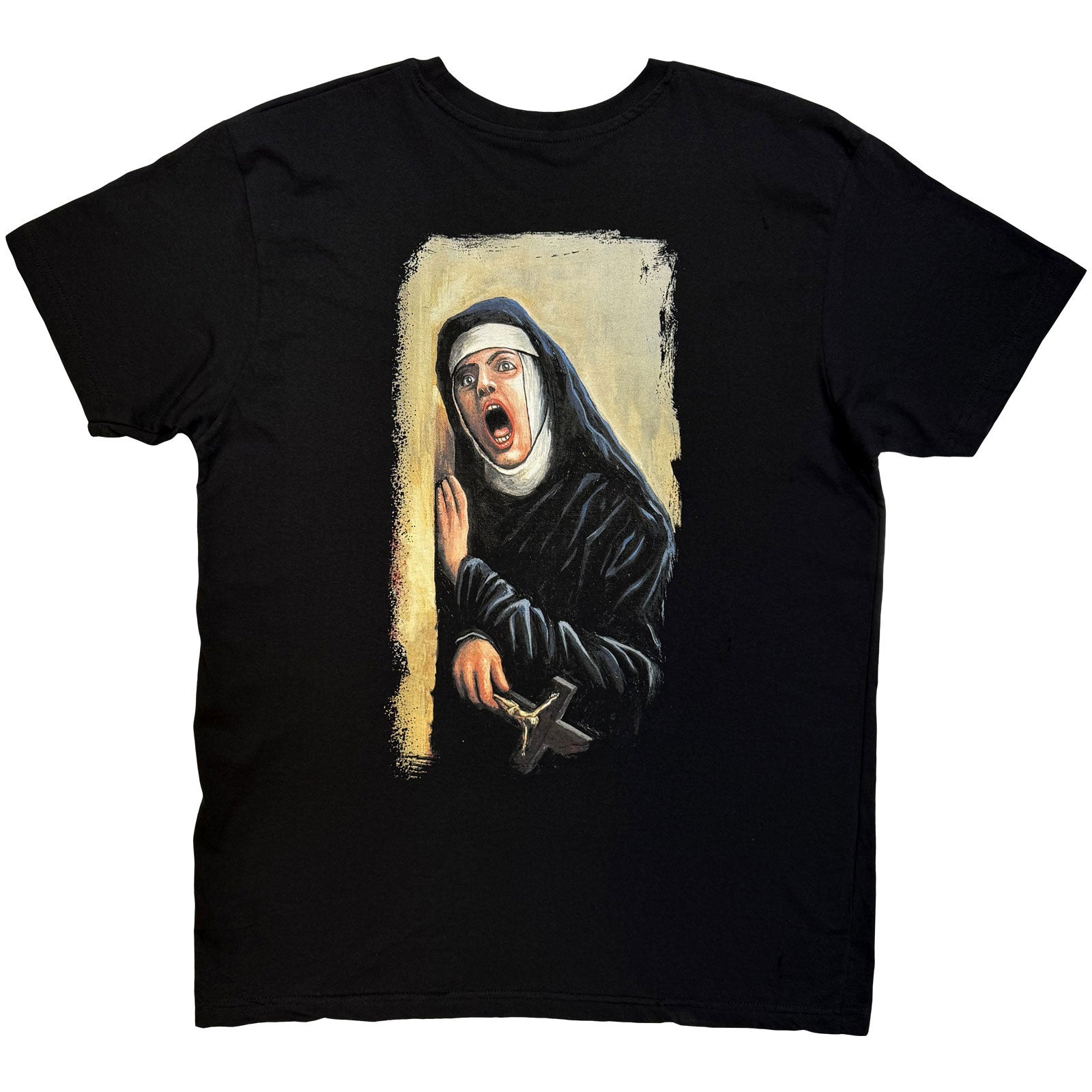 Ghost Unisex T-Shirt: Here's Papa (Black) (Back Print)