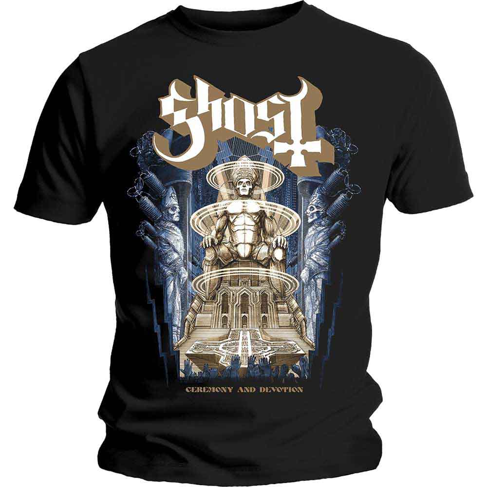 Ghost Unisex T-Shirt: Ceremony & Devotion (Black)
