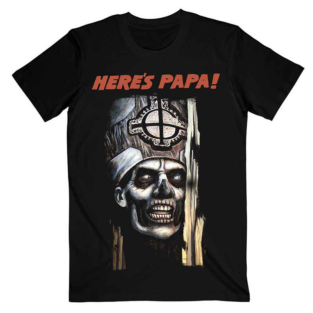 Ghost Unisex T-Shirt: Here's Papa (Black)