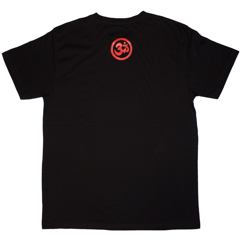 George Harrison Unisex T-Shirt: Dark Horse Logo (Black) (Back Print)