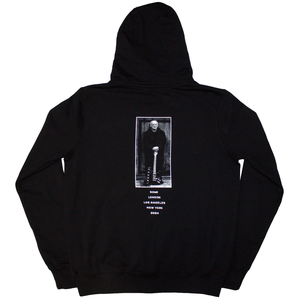 David Gilmour Unisex Pullover Hoodie: Luck & Strange Tour (Black) (Back Print & Ex-Tour)