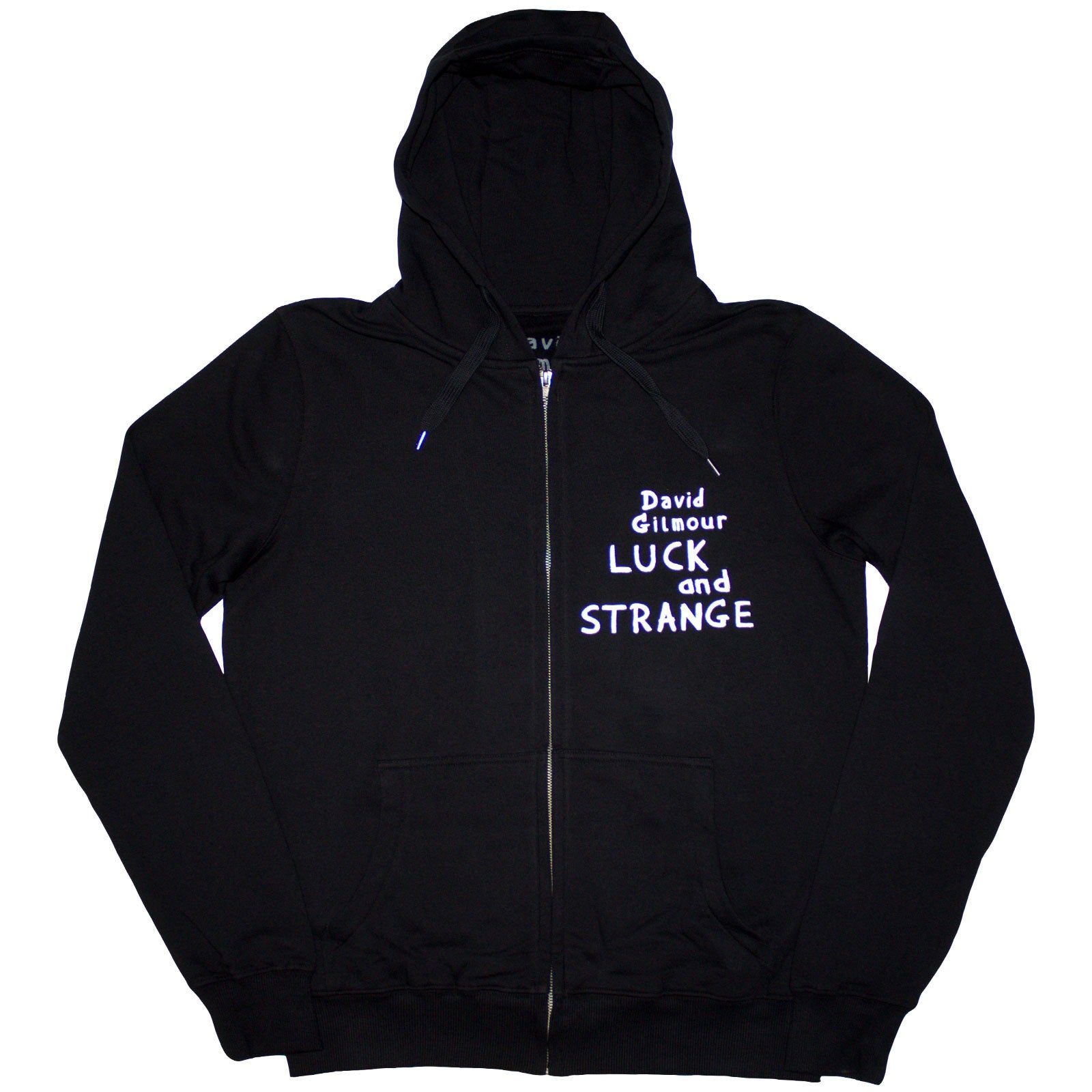 David Gilmour Unisex Pullover Hoodie: Luck & Strange Tour (Black) (Back Print & Ex-Tour)