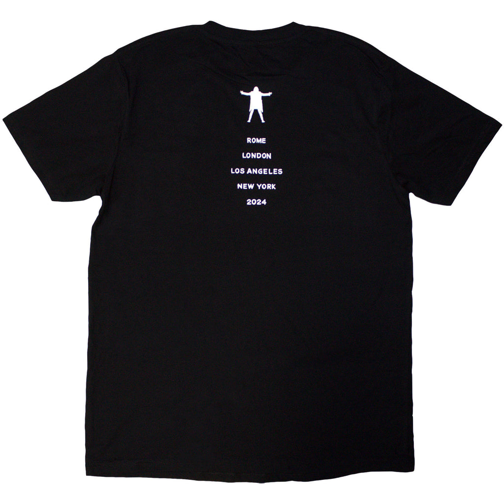 David Gilmour Unisex T-Shirt: Luck & Strange Portrait (Black) (Back Print & Ex-Tour)