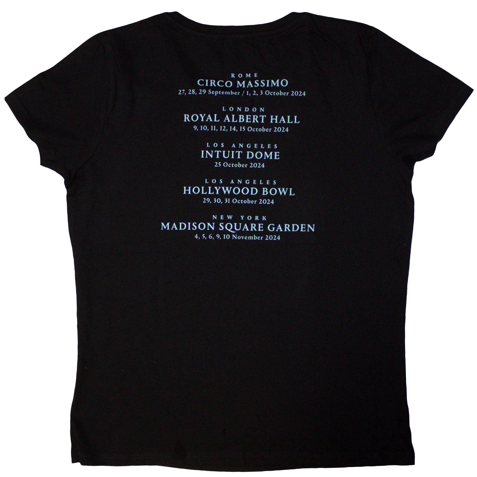 David Gilmour Ladies T-Shirt: Luck & Strange Rome (Black) (Back Print & Ex-Tour)