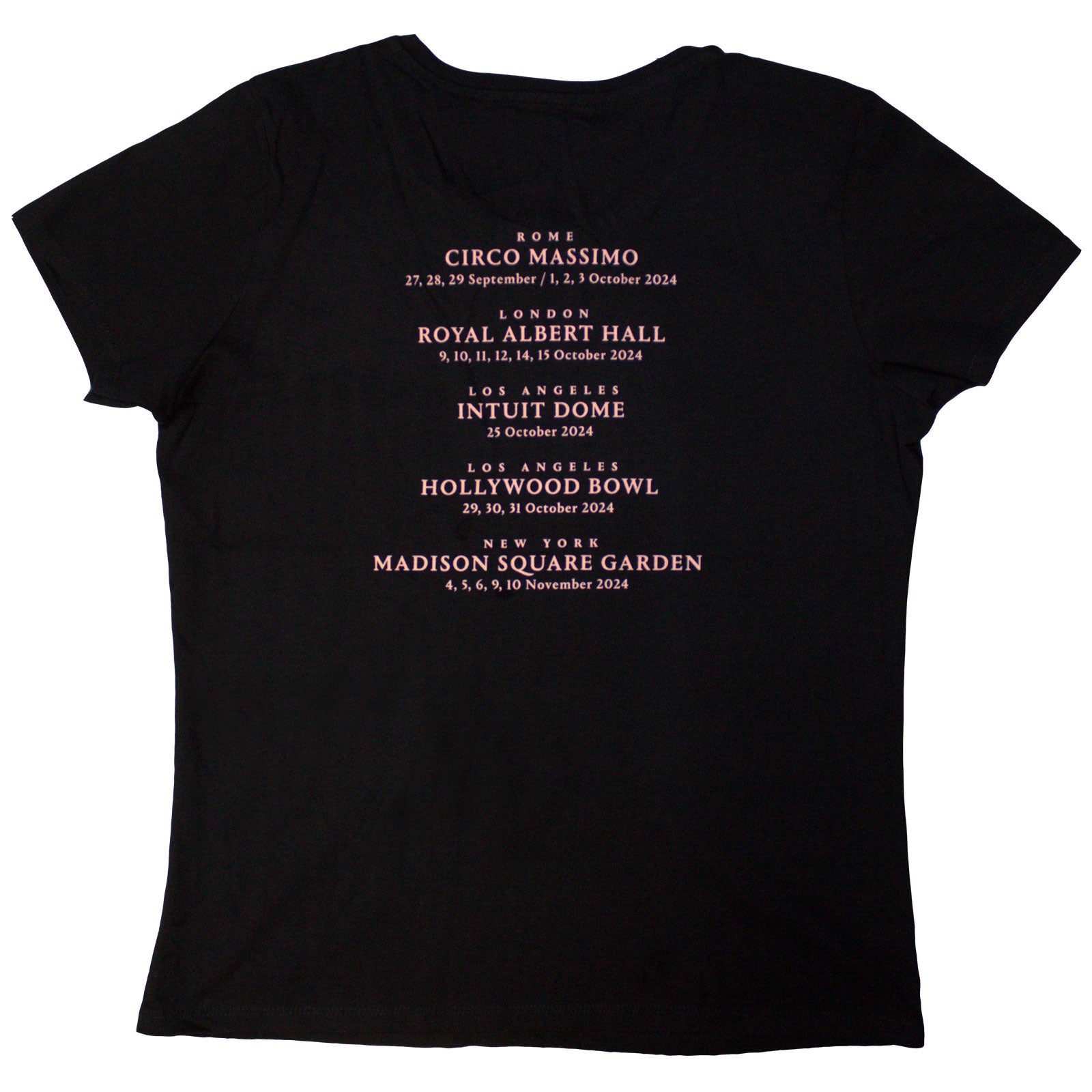 David Gilmour Ladies T-Shirt: Luck & Strange London (Black) (Back Print & Ex-Tour)