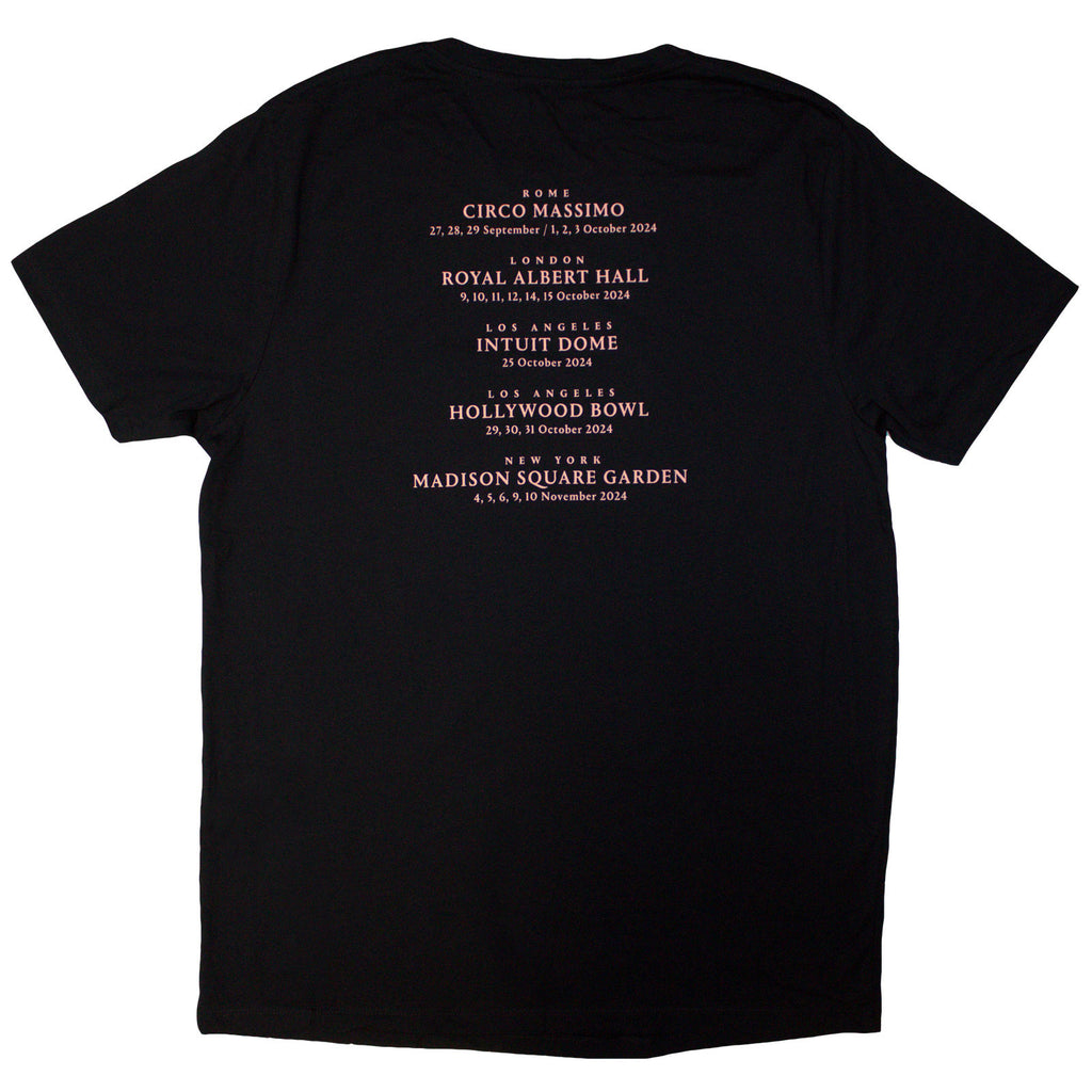 David Gilmour Unisex T-Shirt: Luck & Strange London (Black) (Back Print & Ex-Tour)