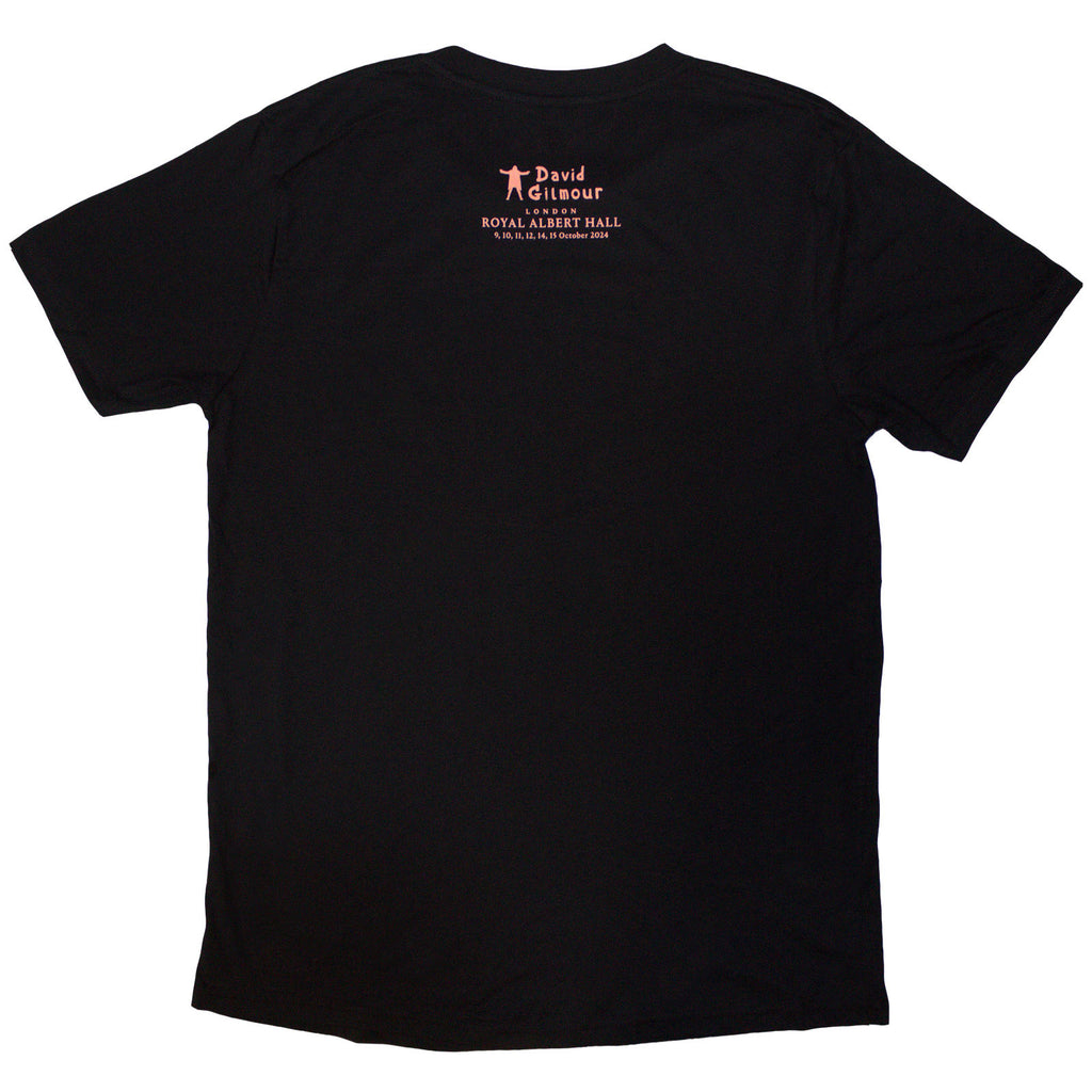 David Gilmour Unisex T-Shirt: Luck & Strange London 2 (Black) (Back Print & Ex-Tour)