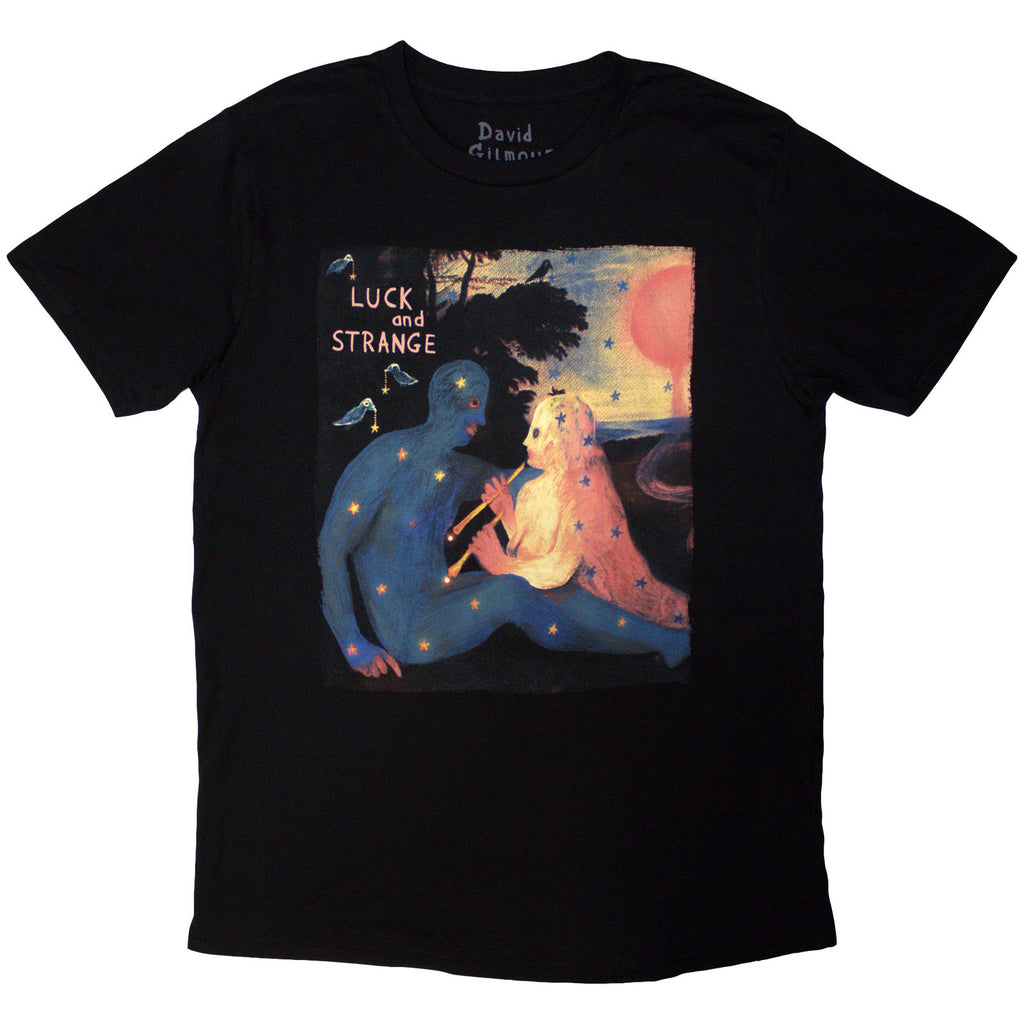 David Gilmour Unisex T-Shirt: Luck & Strange London 2 (Black) (Back Print & Ex-Tour)
