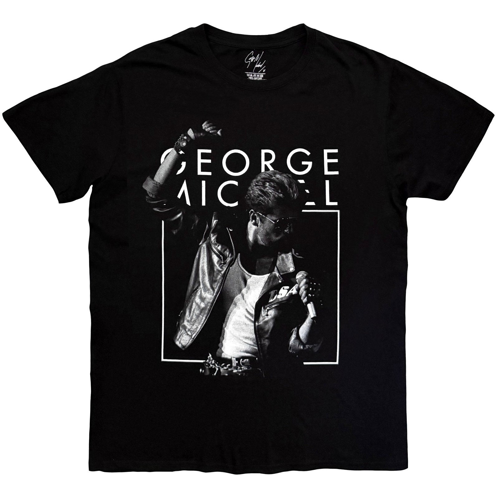 George Michael Unisex T-Shirt: B&W Faith (Black)