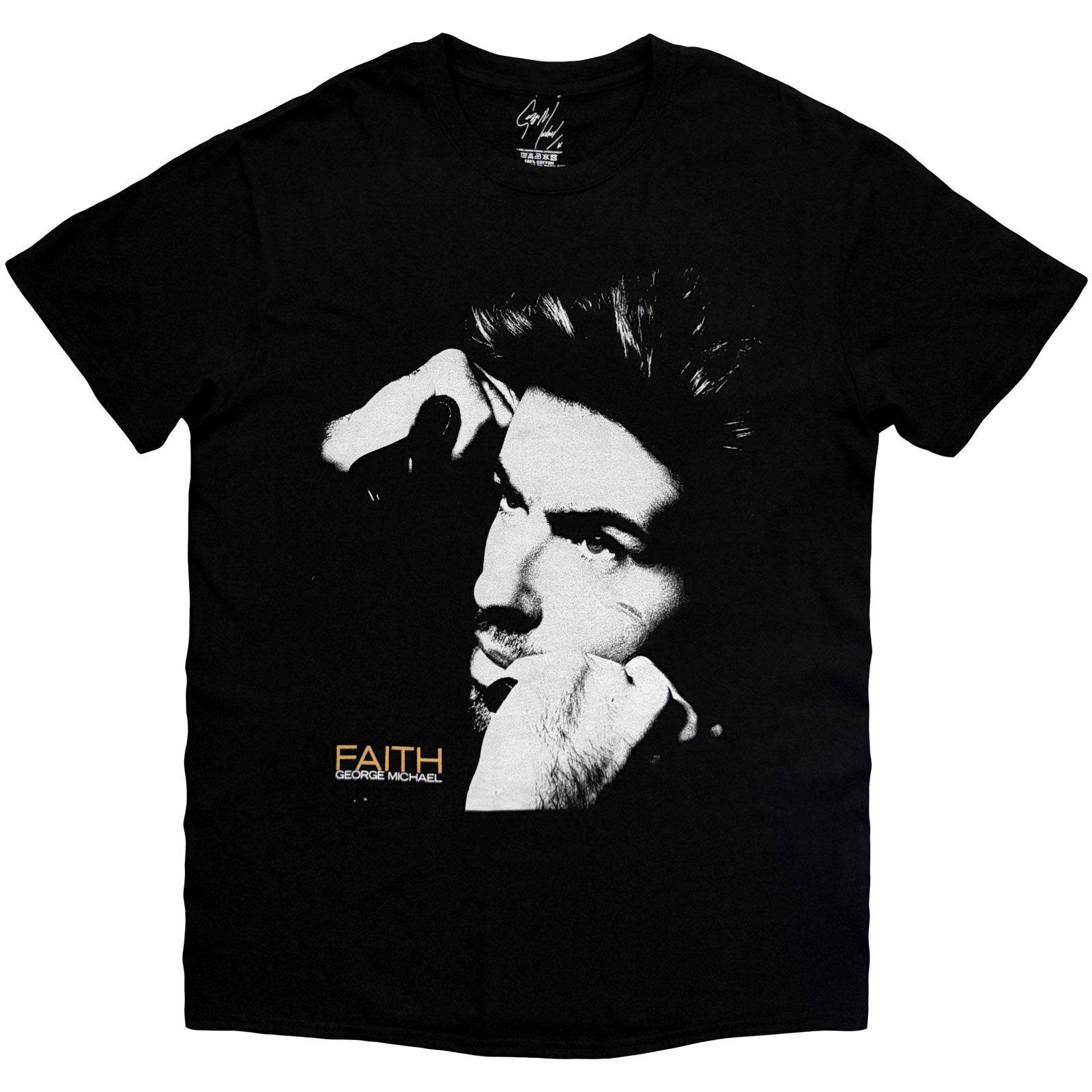 George Michael Unisex T-Shirt: Faith Cover (Black)