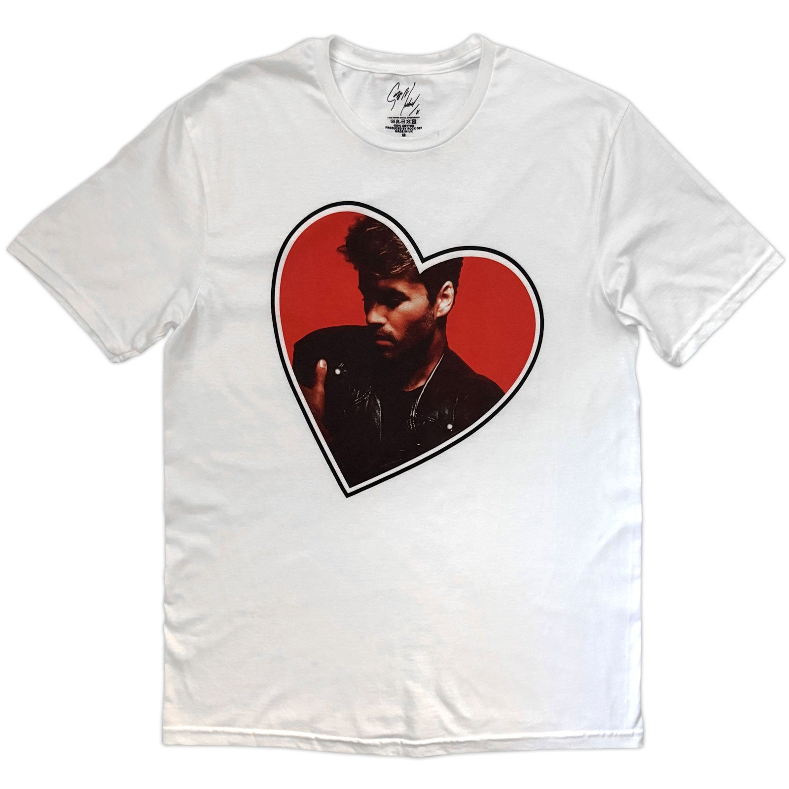 George Michael Unisex T-Shirt: Heart (White)