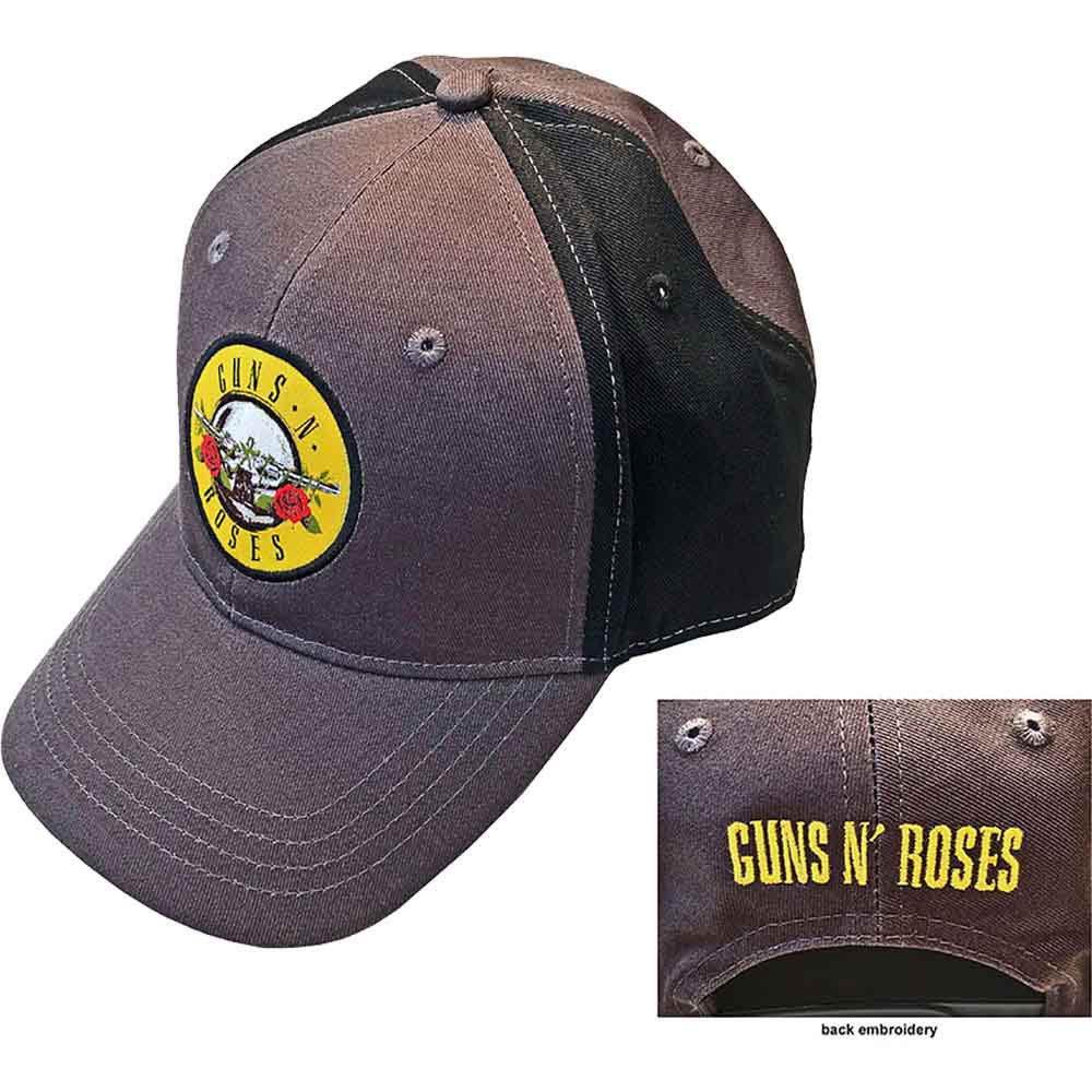 Guns N' Roses Unisex Baseball Cap: Circle Logo (Black & Charcoal Grey) (2-Tone)