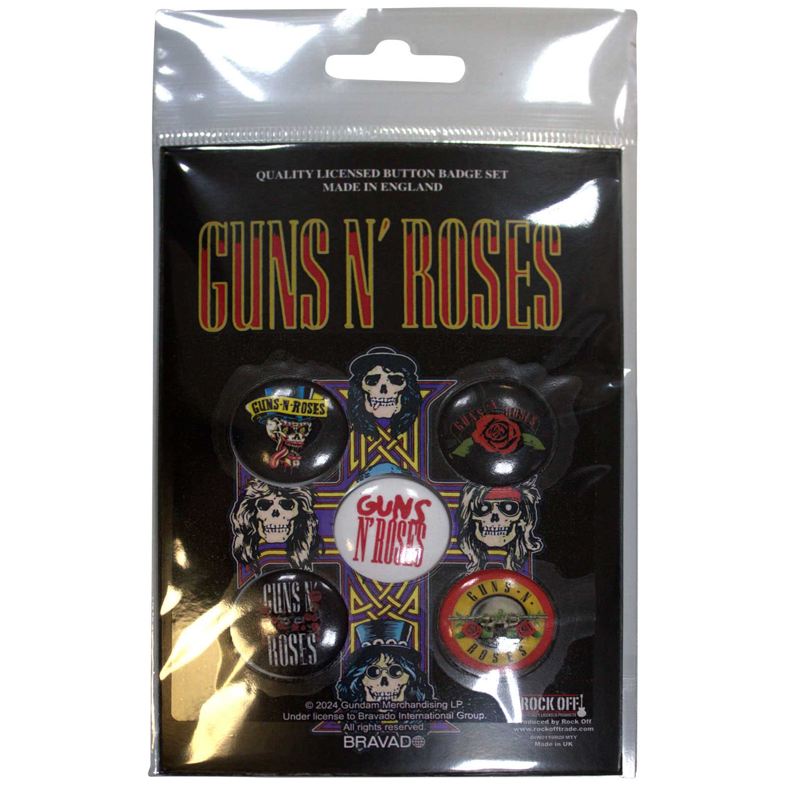 Guns N' Roses Button Badge Pack: Bullet Logo 2