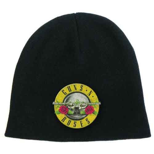 Guns N' Roses Unisex Beanie Hat: Bullet Logo (Black)