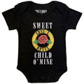 Guns N' Roses Kids Baby Grow: Child O' Mine Rose (Black)