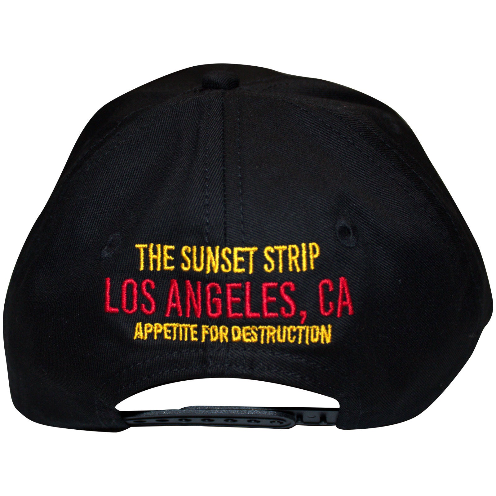 Guns N' Roses Unisex Baseball Cap: Sunset Strip '87 (Black) (Back Print)