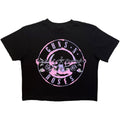 Guns N' Roses Ladies Crop Top: Pink Bullet (Black)