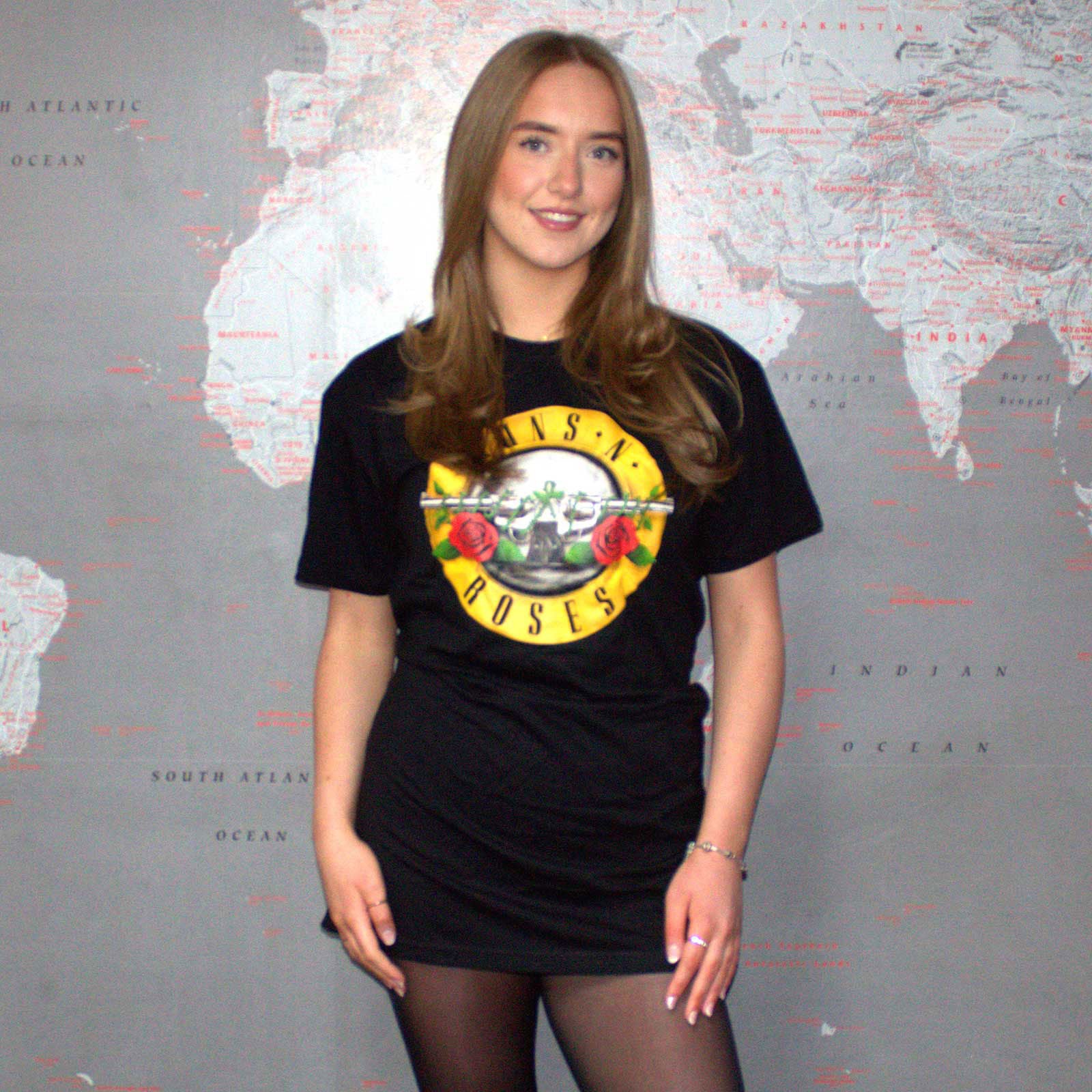Guns N' Roses Ladies T-Shirt Dress: Classic Logo (Black)