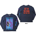 Guns N' Roses Unisex Long Sleeve T-Shirt: Get In The Ring Tour '91-'92 (Navy Blue) (Back & Sleeve Print)