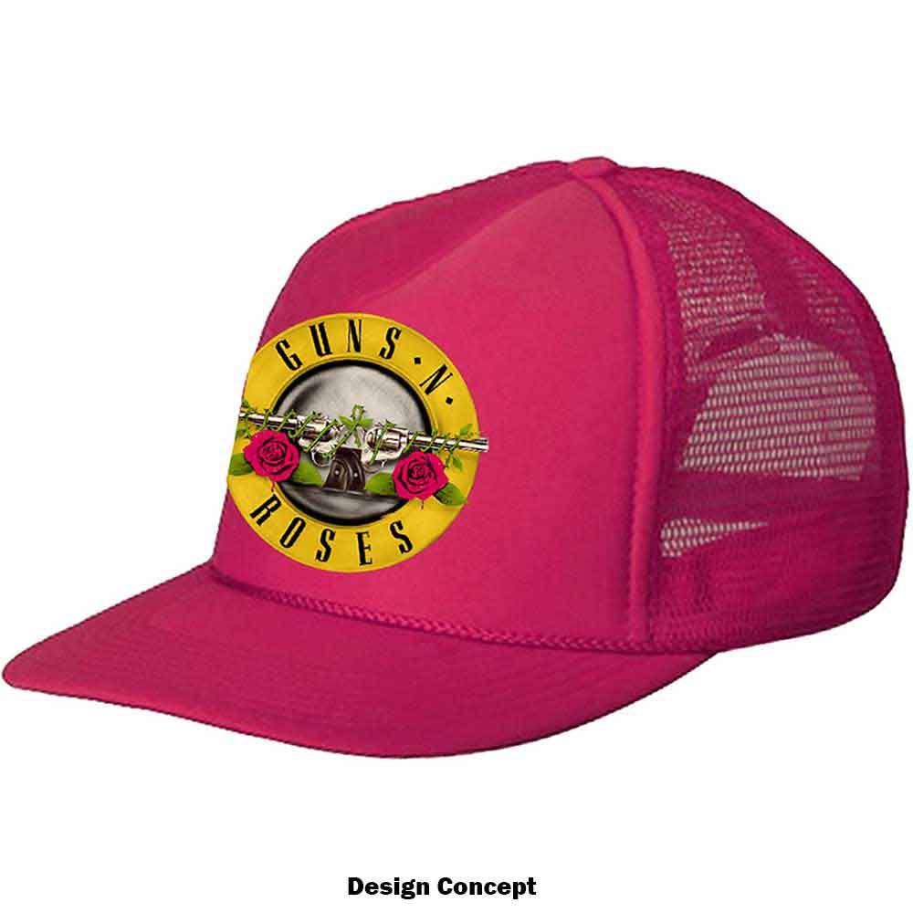 Guns N' Roses Unisex Mesh Back Cap: Classic Logo (Pink)