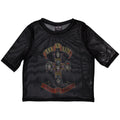 Guns N' Roses Ladies Mesh Crop Top: Appetite For Destruction (Black)