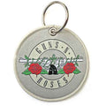 Guns N' Roses Patch Keychain: Silver Circle Logo (Double Sided)