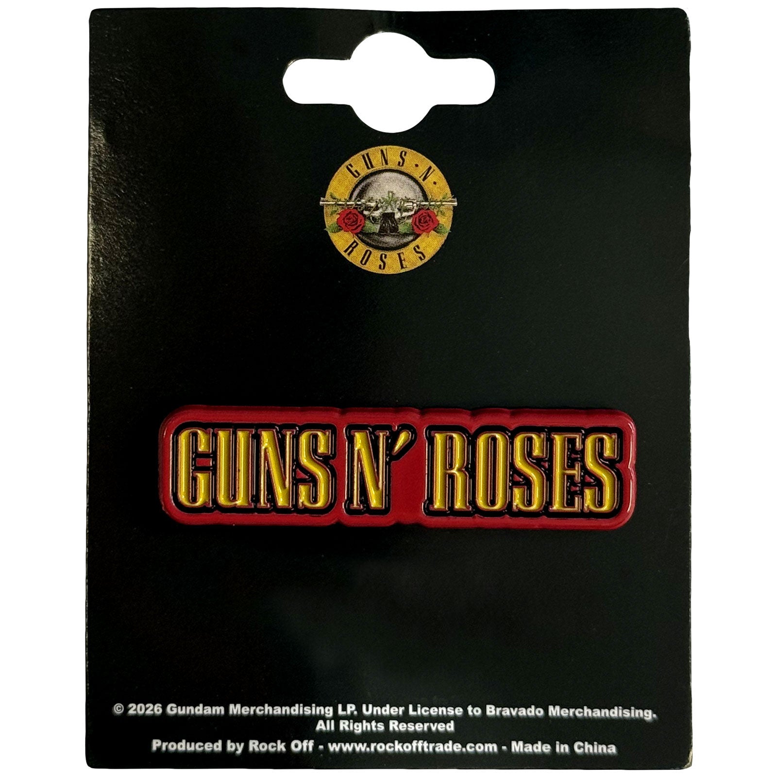 Guns N' Roses Pin Badge: Text Logo