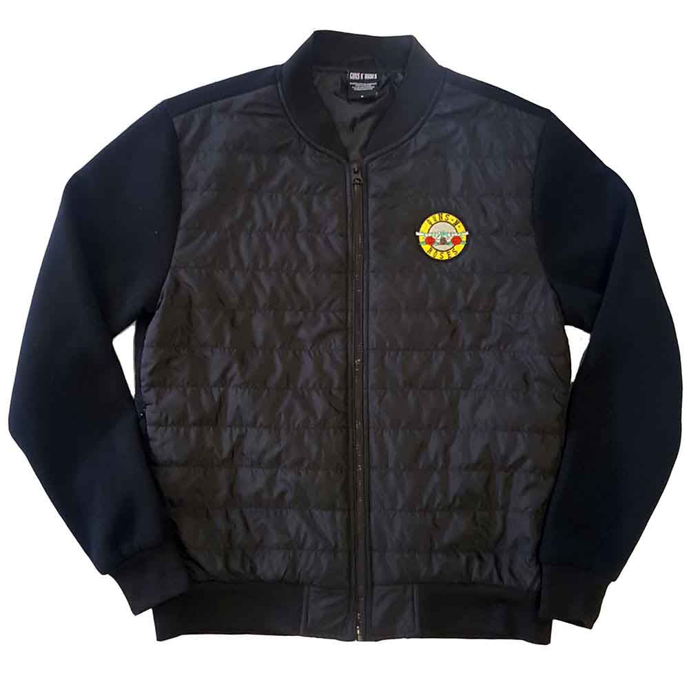 Guns N' Roses Unisex Quilted Jacket: Classic Logo (Black)