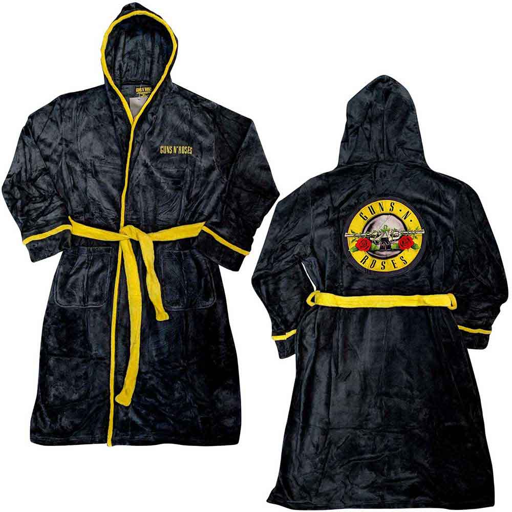 Guns N' Roses Unisex Bathrobe: Classic Logo (Black) (Back Print)