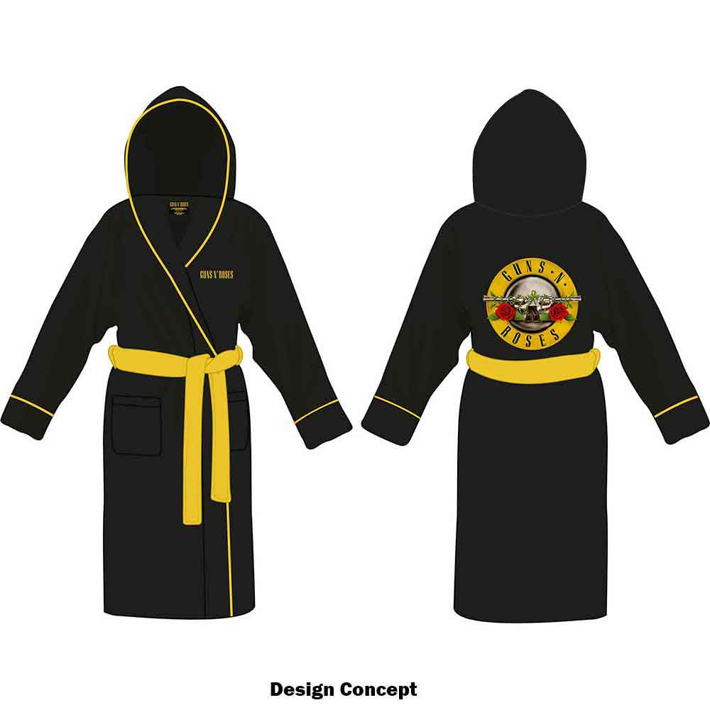 Guns N' Roses Unisex Bathrobe: Classic Logo (Black) (Back Print)