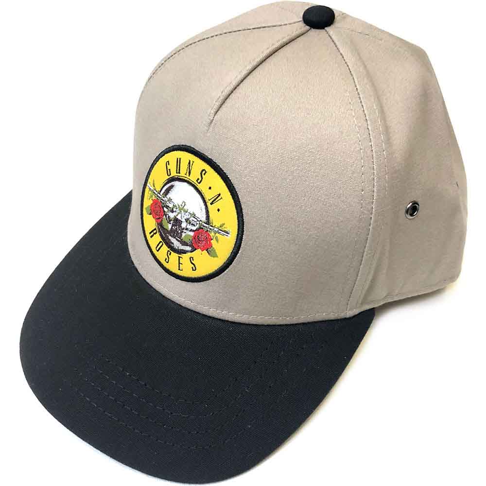 Guns N' Roses Unisex Snapback Cap: Circle Logo (Black & Sand)