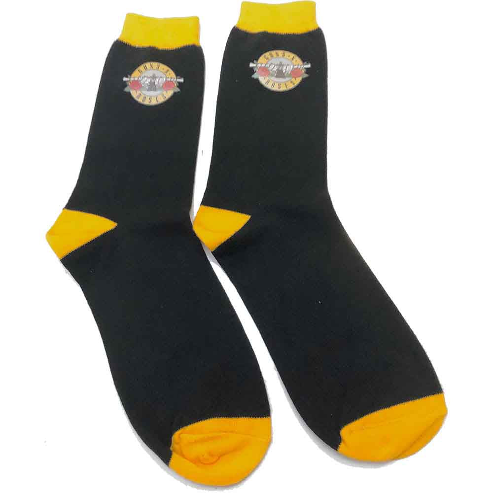 Guns N' Roses Unisex Ankle Socks: Circle Logo (Black) (UK Size 7 - 11)