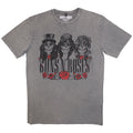 Guns N' Roses Unisex Stone Wash T-Shirt: Hell Group (Grey)